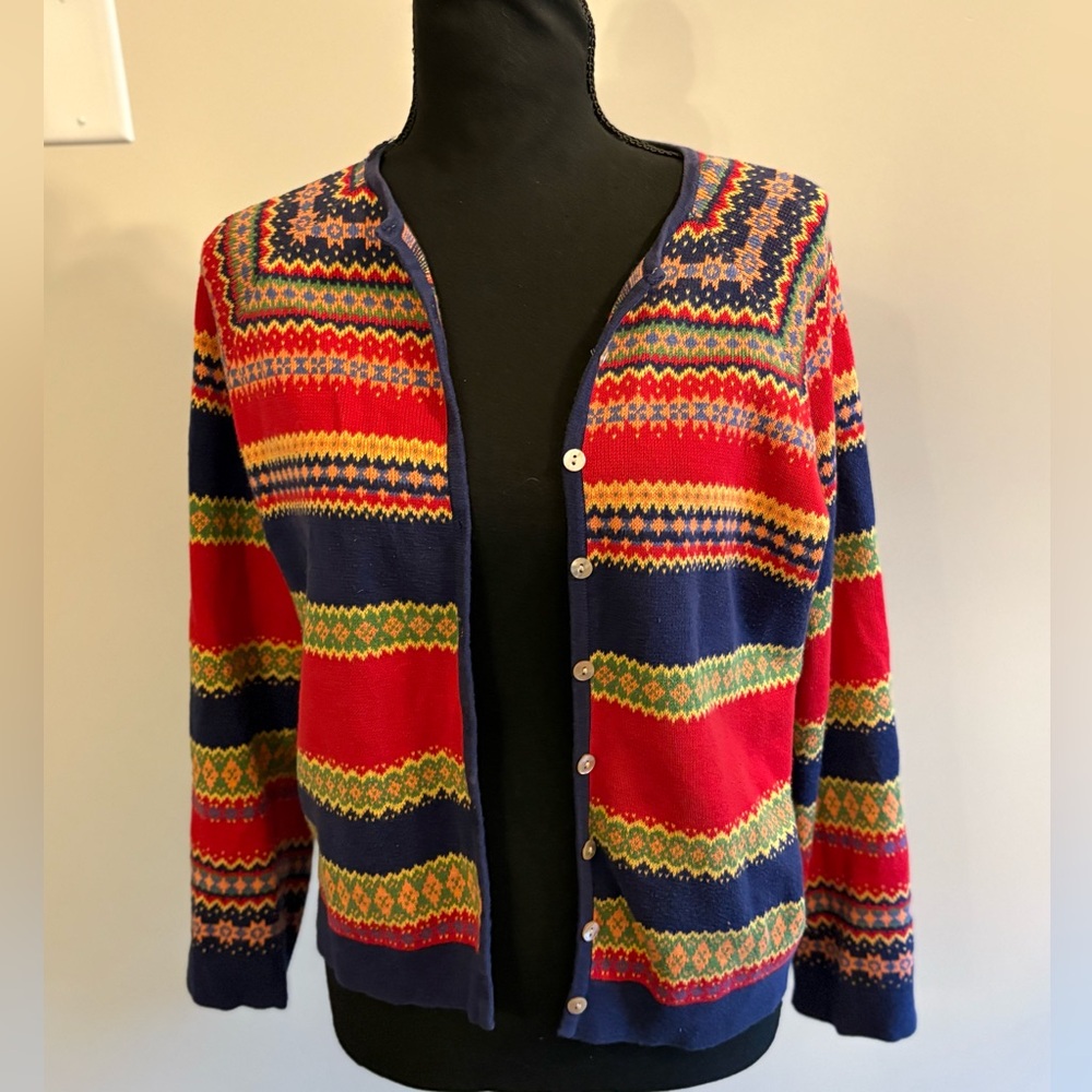 Susan Bristol Multicolor Knit Cardigan